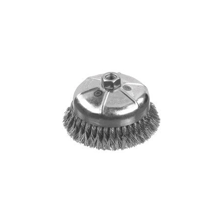 Dewalt Wire Wheel, 4in. x 5/8in.-11 XP .014 Carbon Knot Wire Cup Brush DW49158